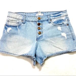 Forever 21 Hi Rise Button Fly Shorts